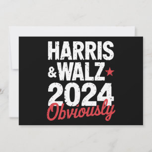 Invitación Kamala Walz Obviamente 2024 Harris Waltz 2024