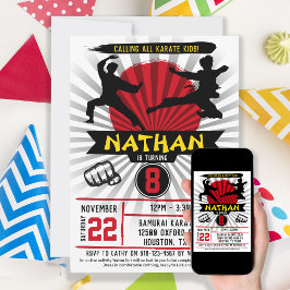 Invitación Karate Kid Martial Arts Cobra Kai