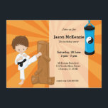 Invitación Karate Kids<br><div class="desc">Este tema "Karate Kids", disponible en diferentes productos. Copyright ©Bonito Grafik Designs. Buscando niños de cumpleaños temáticos, revisa este post : bit.ly/birthdaykidsthemed</div>