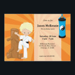 Invitación Karate Kids<br><div class="desc">Este tema "Karate Kids", disponible en diferentes productos. Copyright ©Bonito Grafik Designs. Buscando niños de cumpleaños temáticos, revisa este post : bit.ly/birthdaykidsthemed</div>