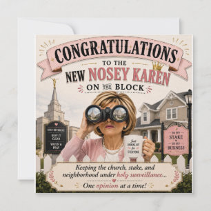 Invitación Karen entrometida en la iglesia Dama divertida de