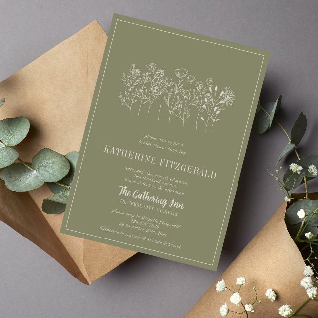 Invitación Katherine Floral | Colores curados | Bridal Shower (Subido por el creador)