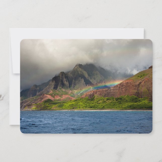 Invitación Kauai Postcard Linen Gracias Stationery 5x7 (Anverso)