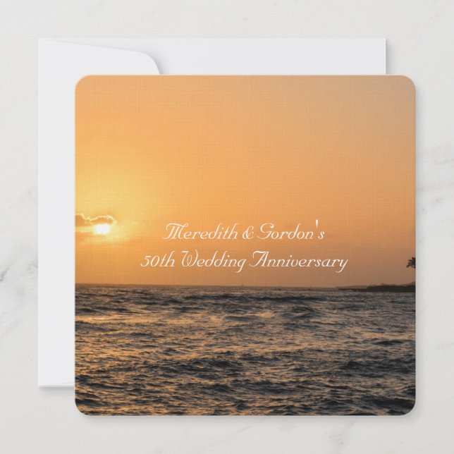 Invitación Kauai Sunset (Anverso)