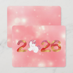 Invitación Kawaii 2026 Año Nuevo Chino