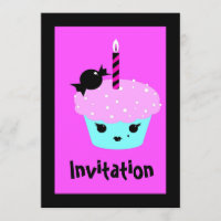 kawaii anime personalizado Emo gótico cupcake