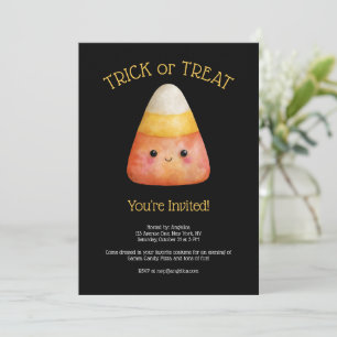 Invitación Kawaii Cute Candy Corn