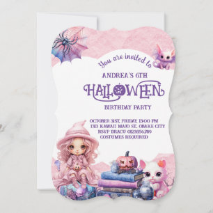 Invitación Kawaii Cute Pink Birday