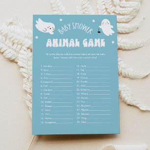 Invitación Kawaii Halloween Baby Baby Animal Game Card