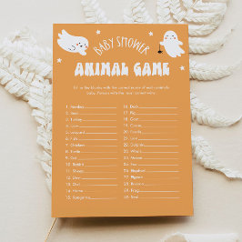 Invitación Kawaii Halloween Baby Baby Animal Game Card