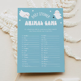 Invitación Kawaii Halloween Baby Baby Animal Game Card