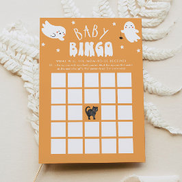 Invitación Kawaii Halloween Baby Shower Bingo Game Card