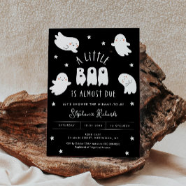 Invitación Kawaii Halloween Curte Ghost Baby Shower Invitació