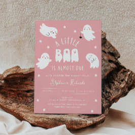 Invitación Kawaii Halloween Curte Ghost Baby Shower Invitació