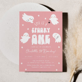 Invitación Kawaii Halloween primer Chica del partido de cumpl