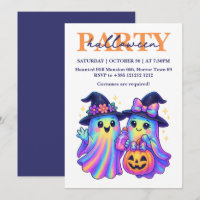 Kawaii Holographic retro ghost fiesta de Halloween