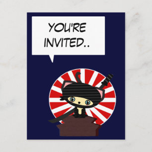 invitación kawaii japan ninja
