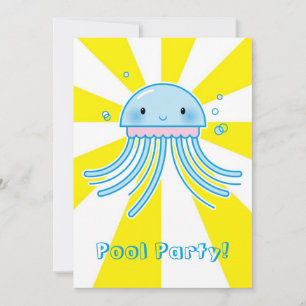 Invitación Kawaii jellyfish