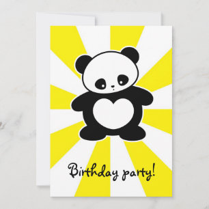 Invitación Kawaii panda