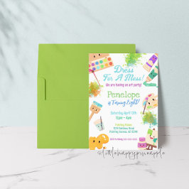 Invitación Kawaii se viste por un cumpleaños de un Fiesta de 