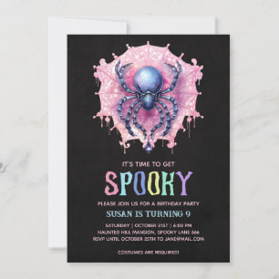 Invitación Kawaii Spider Halloween