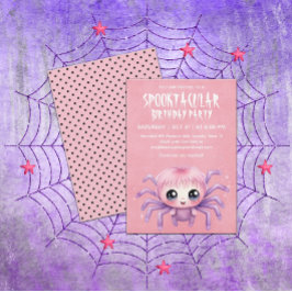Invitación Kawaii Spider Halloween