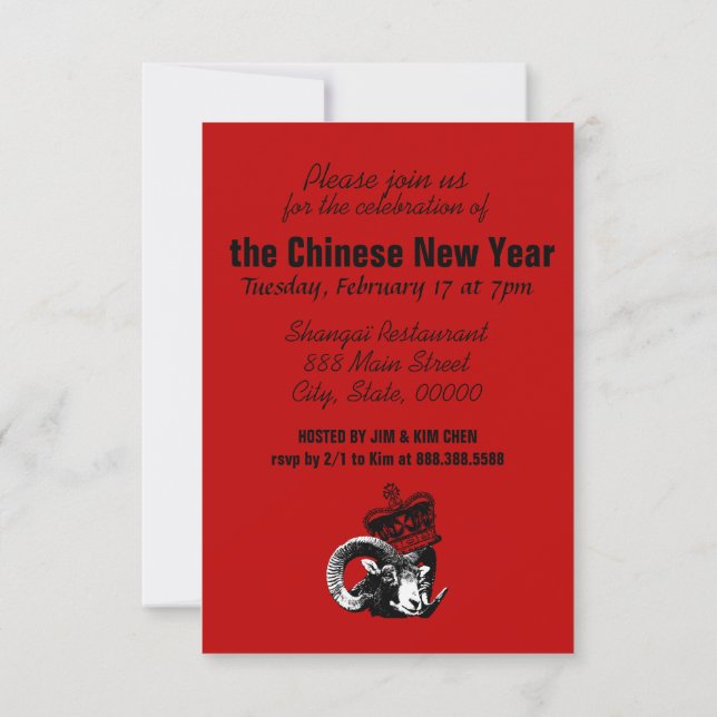 Invitación Keep Calm and Celebrate Chinese New Year 2027 (Reverso)
