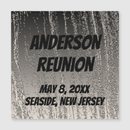 Invitación Keepsake de raya de plata de reunión fa