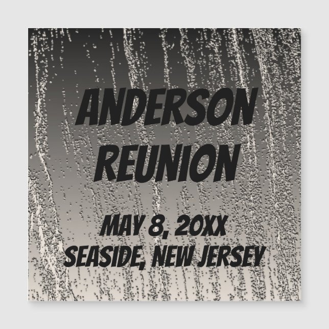 Invitación Keepsake de raya de plata de reunión fa (Anverso)