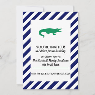 Invitación Kelly Green Alligator