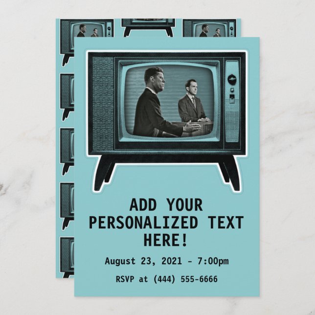 Invitación Kennedy Nixon Debate televisivo de 1960 (Anverso / Reverso)
