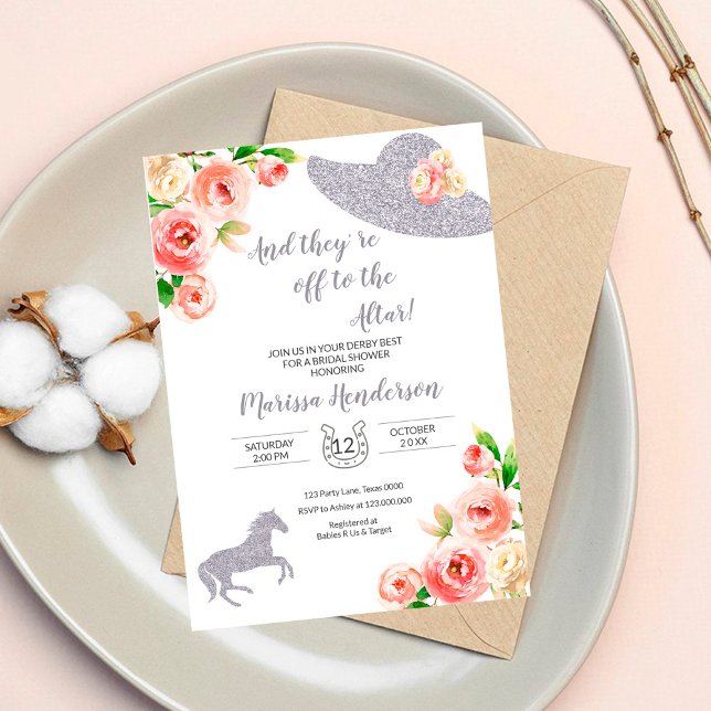 Invitación Kentucky Derby Bridal Shower (Subido por el creador)