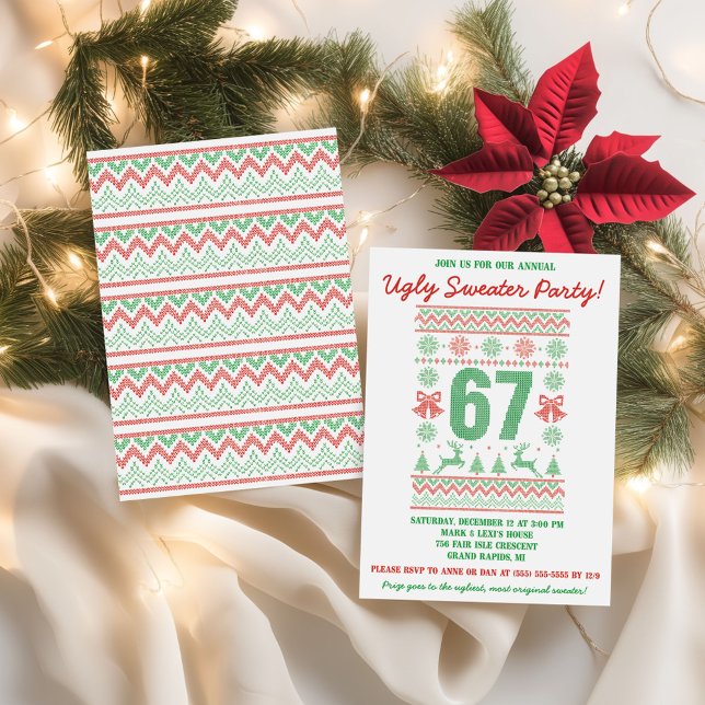 Invitación Kids' 67 Ugly Sweater Holiday Party (Subido por el creador)