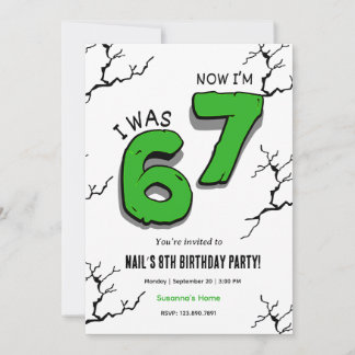 Invitación Kids 7th Birthday Invitation – Turning Seven Party
