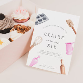 Invitación Kids' Baking Birthday Bash | Girls Party
