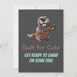Invitación Kids Beaver Birthday Invite – Built for Cute