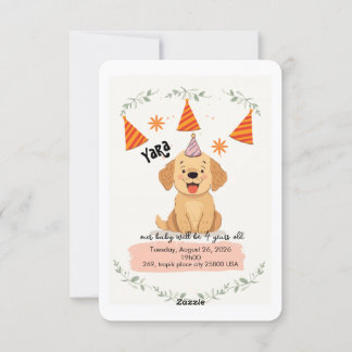 Invitación Kids Birthday Invitation Template – Customizable P