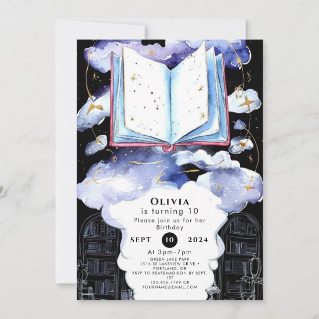 Invitación Kids Boho Enchanted Storybook Cumpleaños (Anverso)