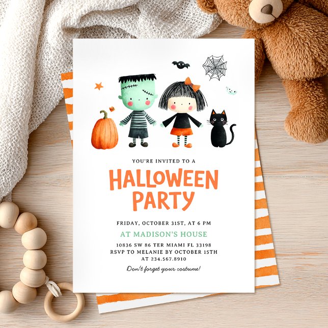 Invitación Kids Halloween Party Cute (Subido por el creador)