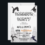 Invitación Kids Parkour Fiesta Cumpleaños<br><div class="desc">Invitación de la fiesta Parkour para niños - Digital e Impreso ¡Prepárate para saltar, subir y volcar a una celebración repleta de acción! 🏃 ‍ ♂️ Nuestro Parkour Party Invitation es perfecto para niños enérgicos que aman la aventura, el movimiento y un desafío. Con diseños audaces y detalles dinámicos, esta...</div>