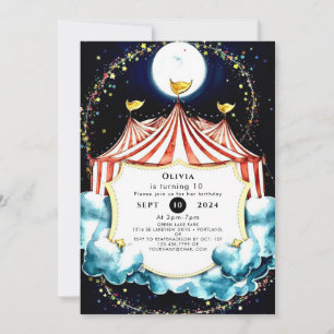 Invitación Kids Pastel Circus Birthday