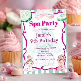 Invitación Kids Spa Party Birthday