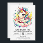 Invitación Kids Unicorn Birthday Whimsy<br><div class="desc">Deléitese con la caprichosa de la niñez con nuestra invitación a unicornio de cumpleaños Whimsy. Este diseño captura sin esfuerzo el espíritu despreocupado de la juventud, mezclándolo con el atractivo de los unicornios. Imaginen una celebración donde cada detalle irradia brillo, haciéndolo un evento que trae alegría a los más pequeños....</div>