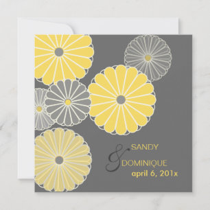 Invitación Kiku amarillo (crisantemo) PixDezines