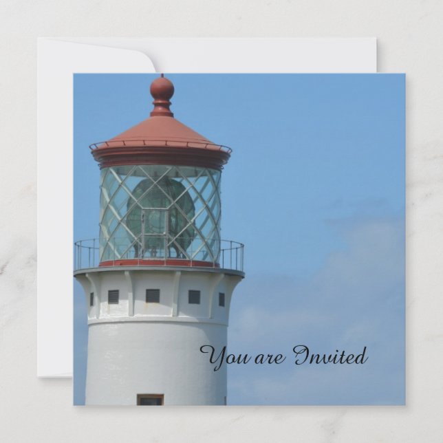 Invitación Kilauea Lighthouse Kauai Cumpleaños (Anverso)