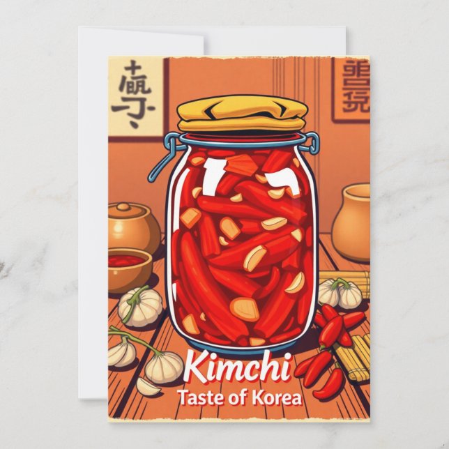 Invitación Kimchi - sabor a corea (Anverso)