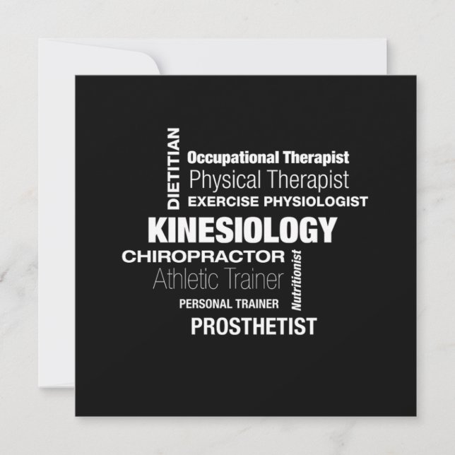 Invitación Kinesiology Kinesiologist Physio Physical Therapis (Anverso)