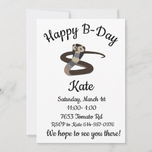 Invitación King Cobra Happy B day