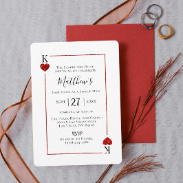 Invitación King of Hearts Las Vegas Bachelor Party