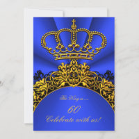 King Regal Queen Gold Royal Blue Birday Party 3